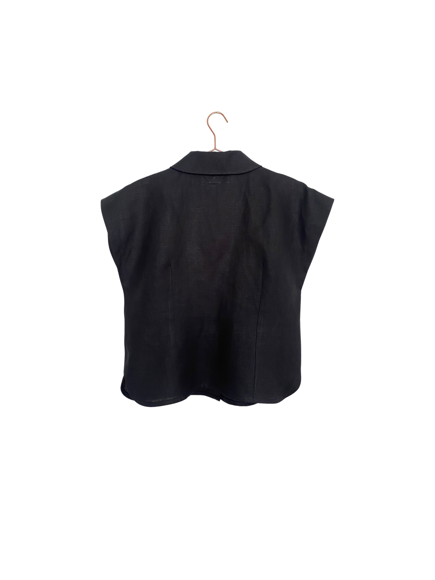 CIARDHA Black Irish Linen Blouse