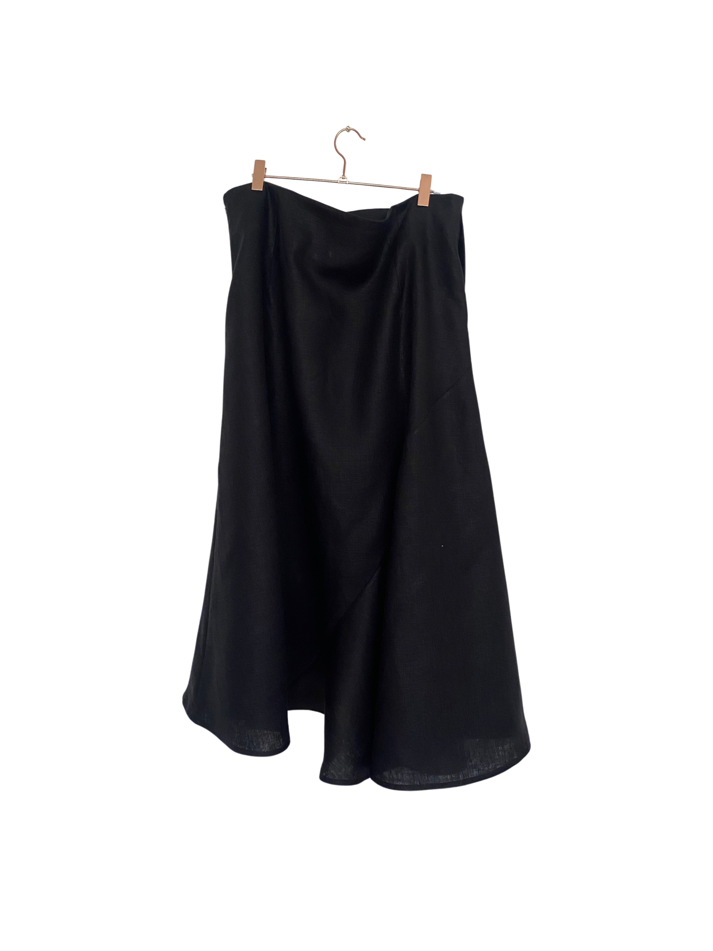 CAOILFHIONN Black Irish Linen Skirt