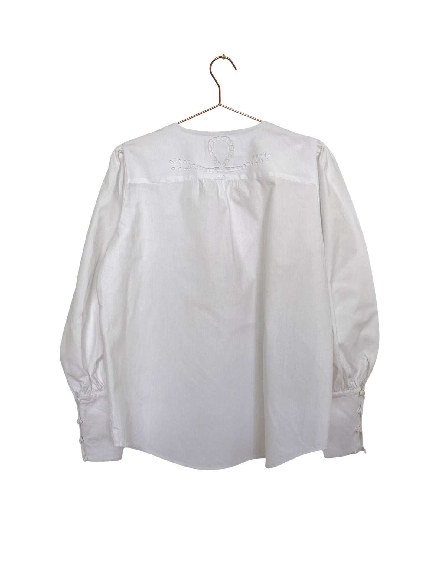 SAORLA Blouse White Linen Lace