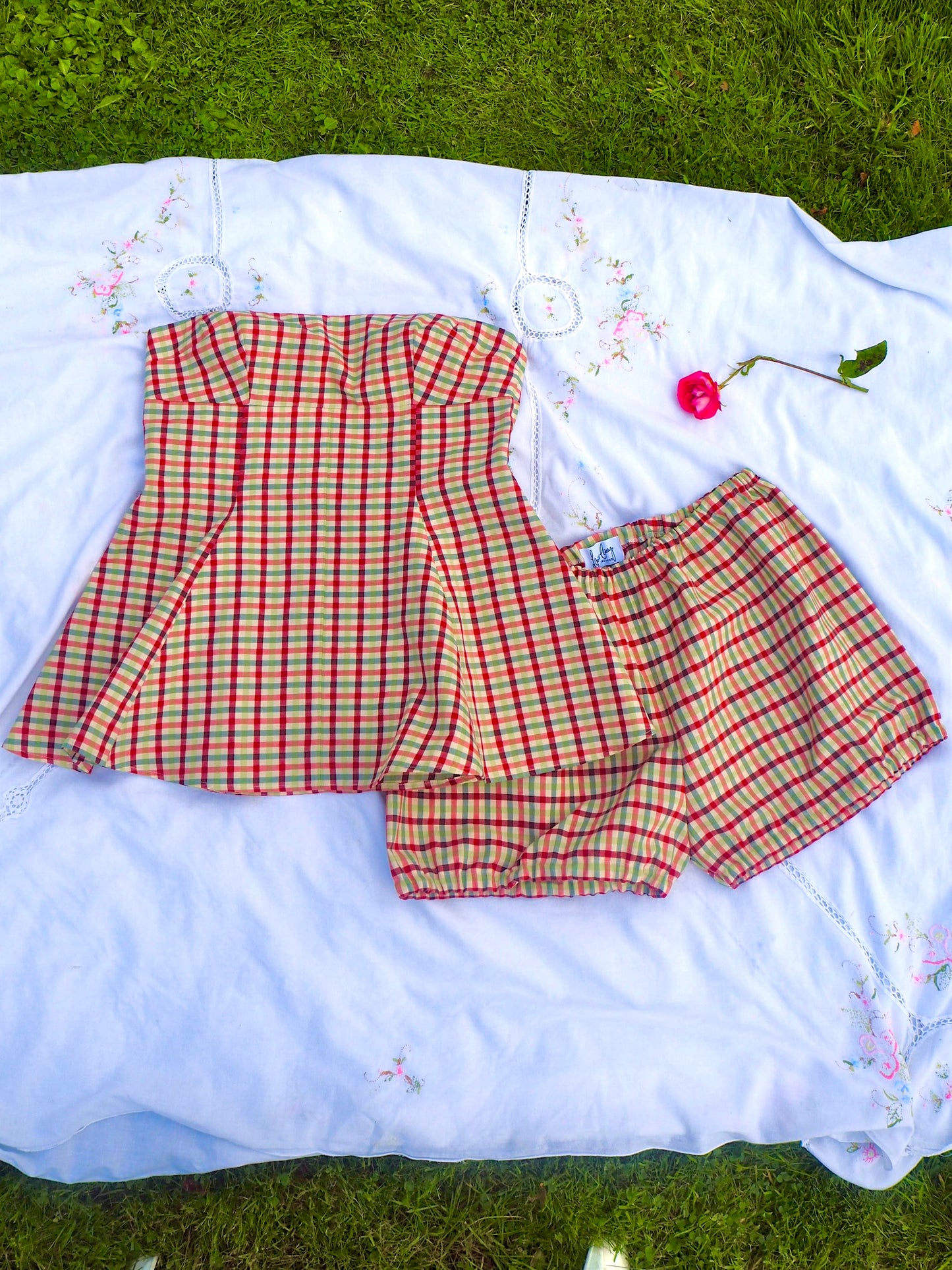'Maebh' Playsuit in Gingham UK 14