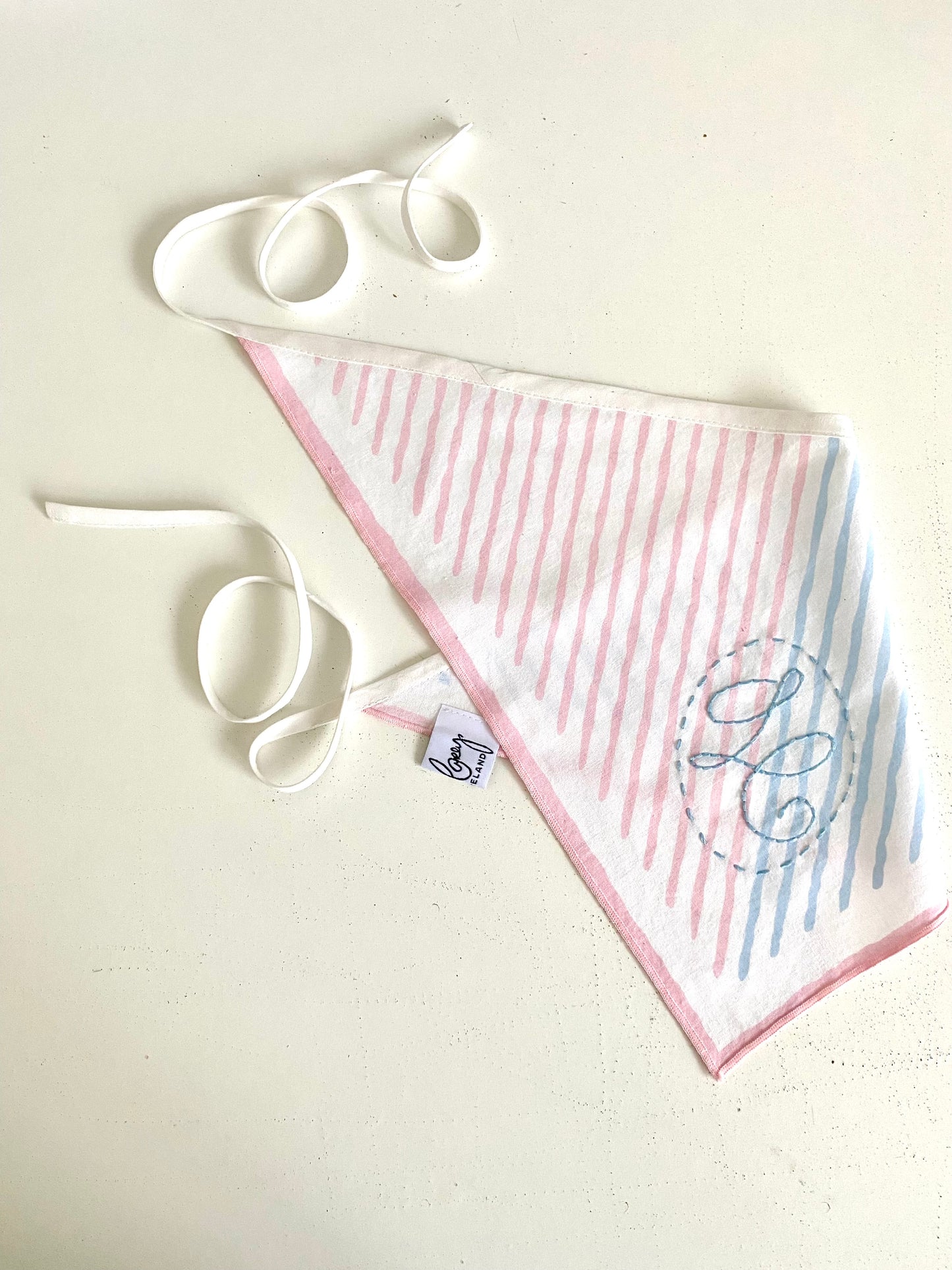 Candy Stripe Monogram Bandana