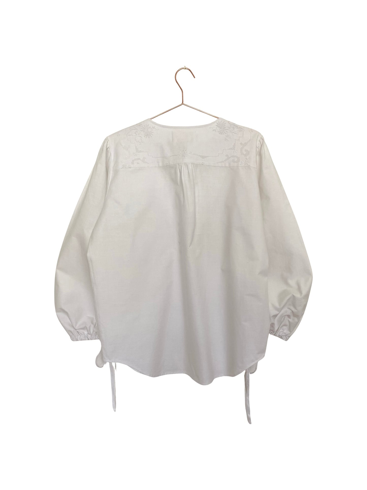 CLADDAGH Blouse Starched White Cotton