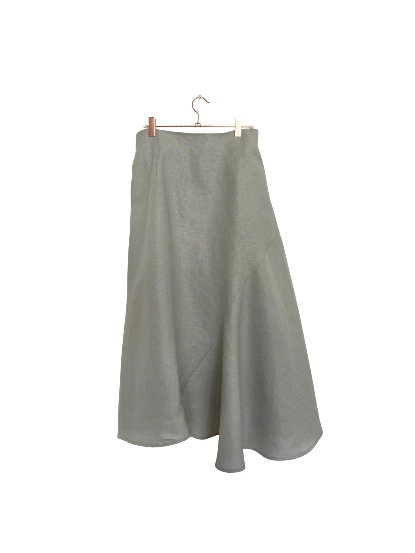 CAOILFHIONN Dove Grey Irish Linen Skirt