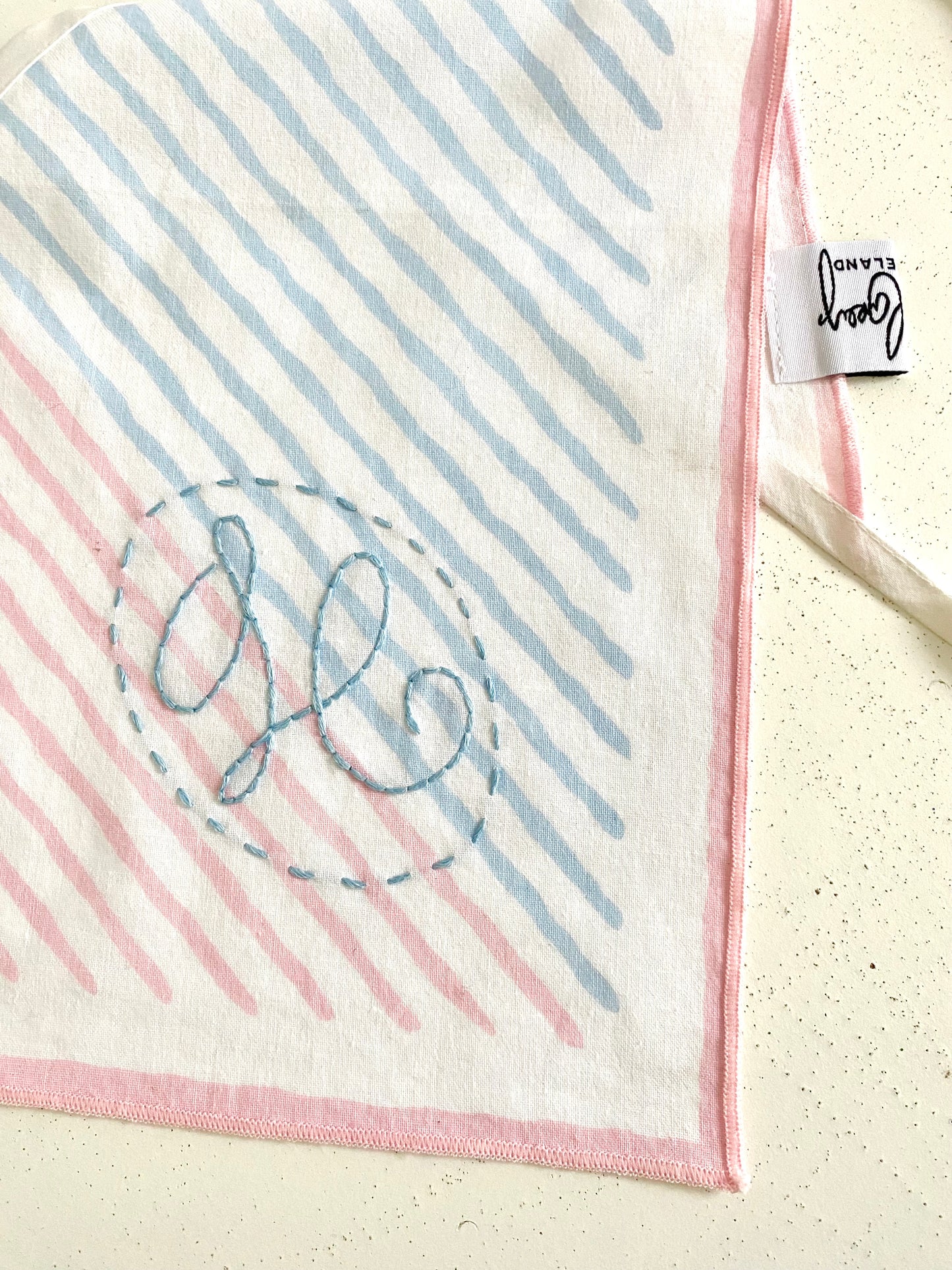 Candy Stripe Monogram Bandana