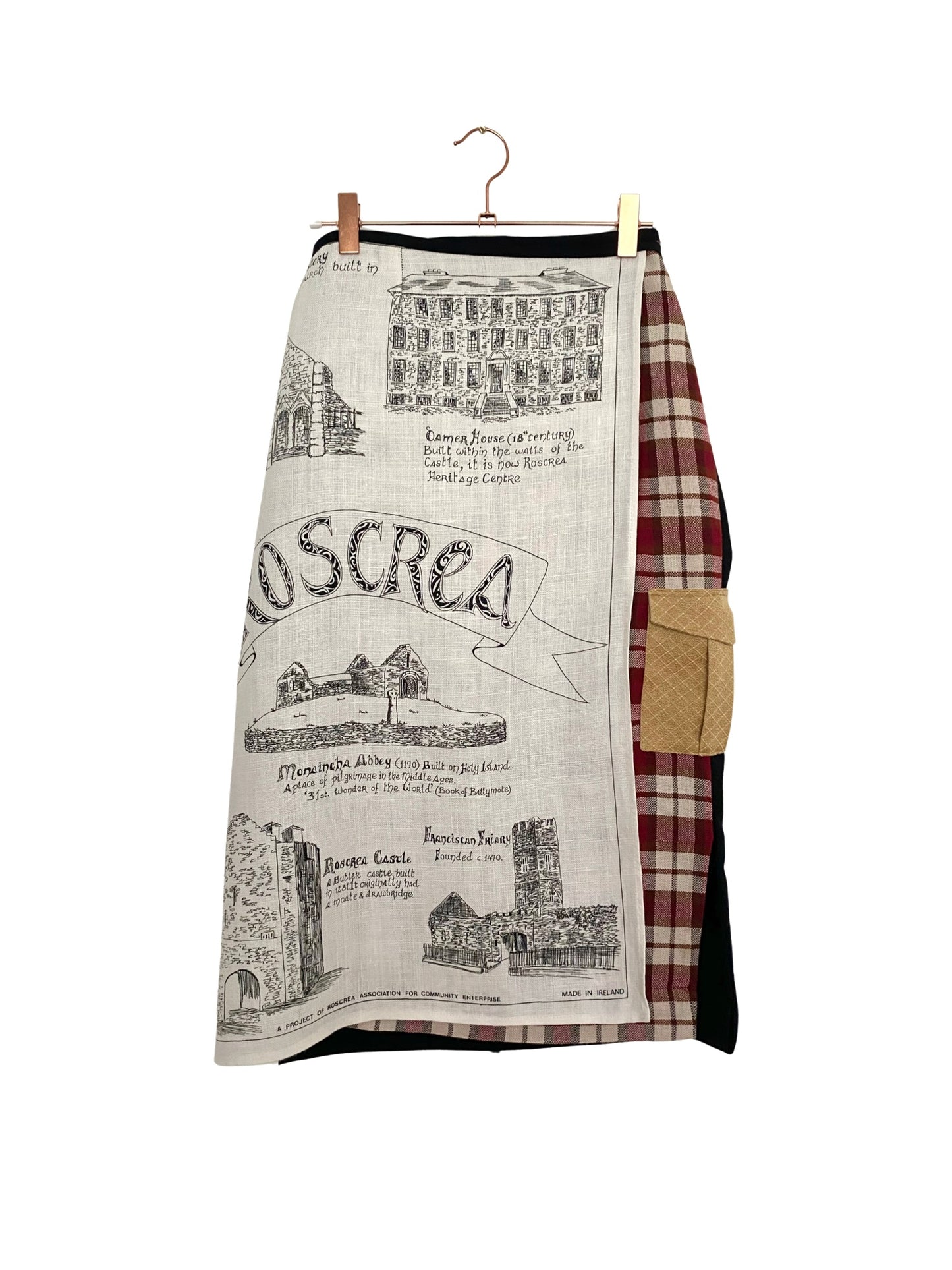 Íde 'Roscrea' Wrap Skirt Red/Black UK 12