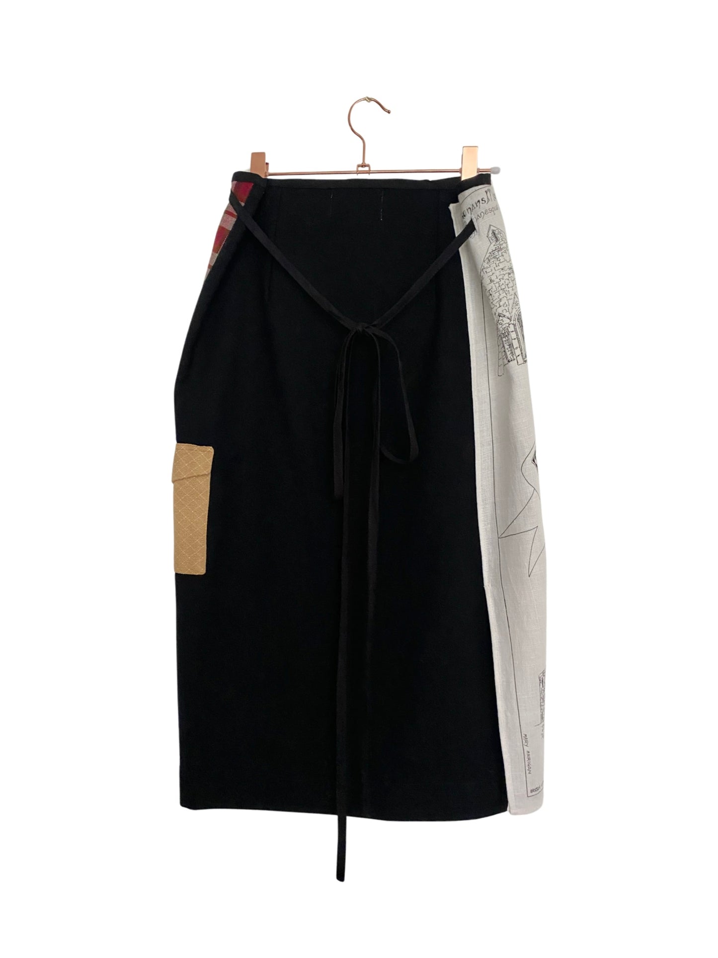 Íde 'Roscrea' Wrap Skirt Red/Black UK 12