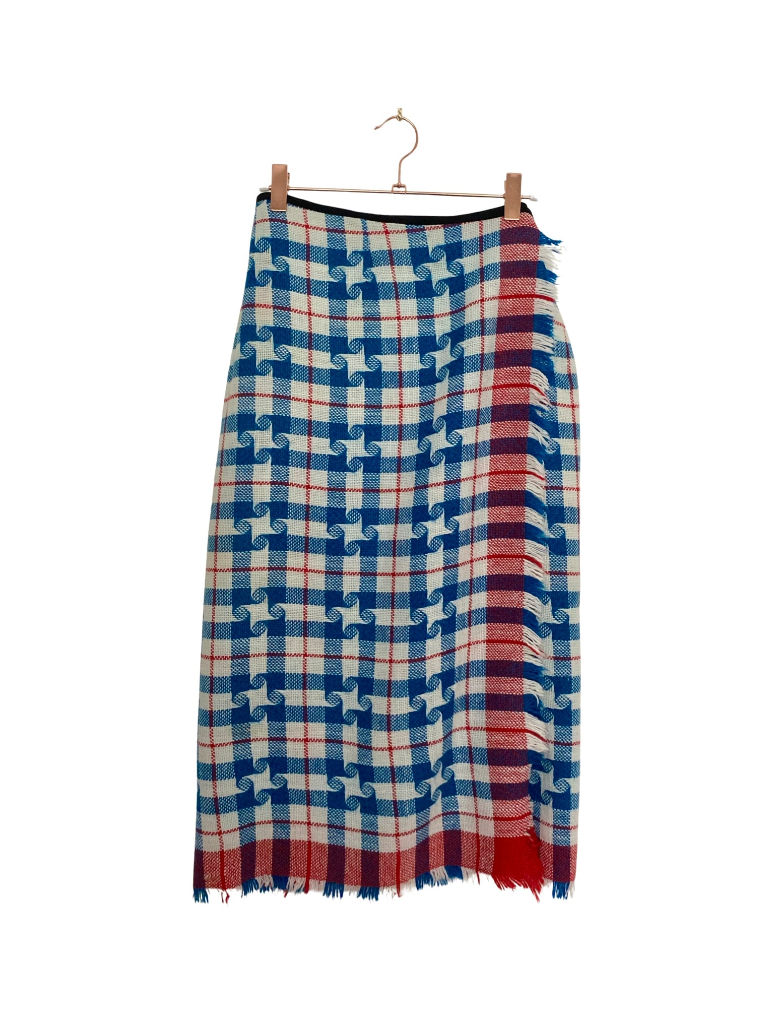 Íde Blanket Wrap Skirt Blue/Red Swirls