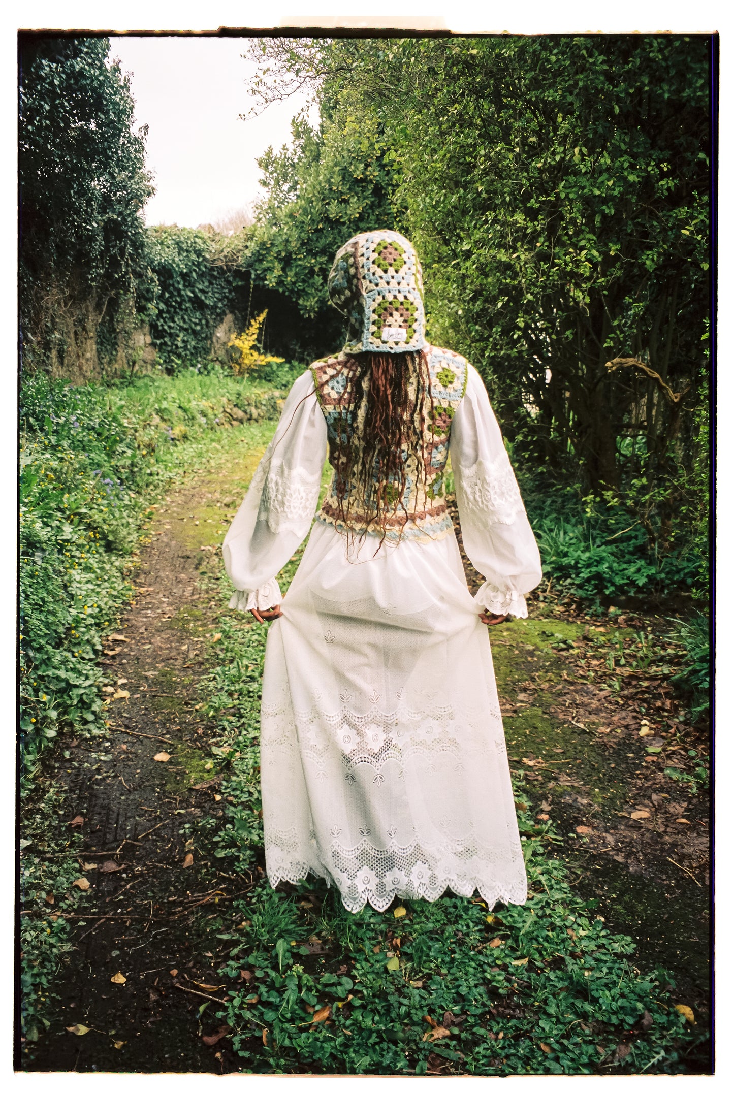 Seona Irish Wool Crochet Ski Hood