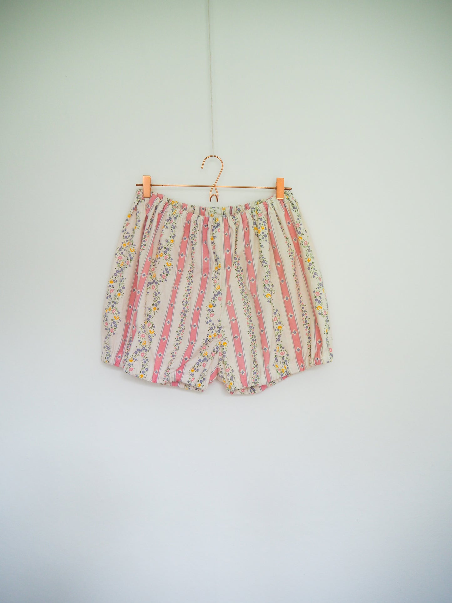 'Maebh' Playsuit in Pink Floral Stripe UK 12