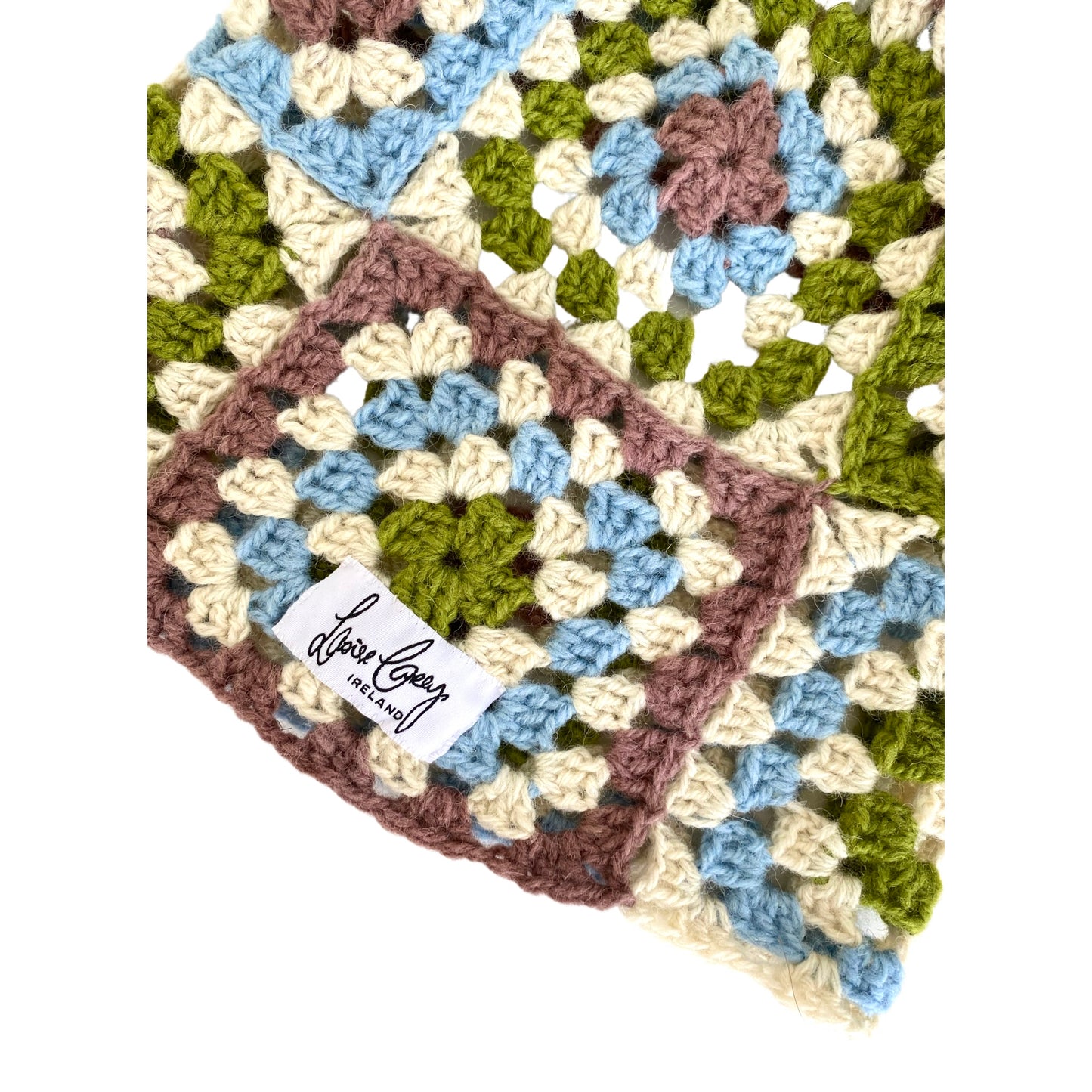 Seona Irish Wool Crochet Ski Hood