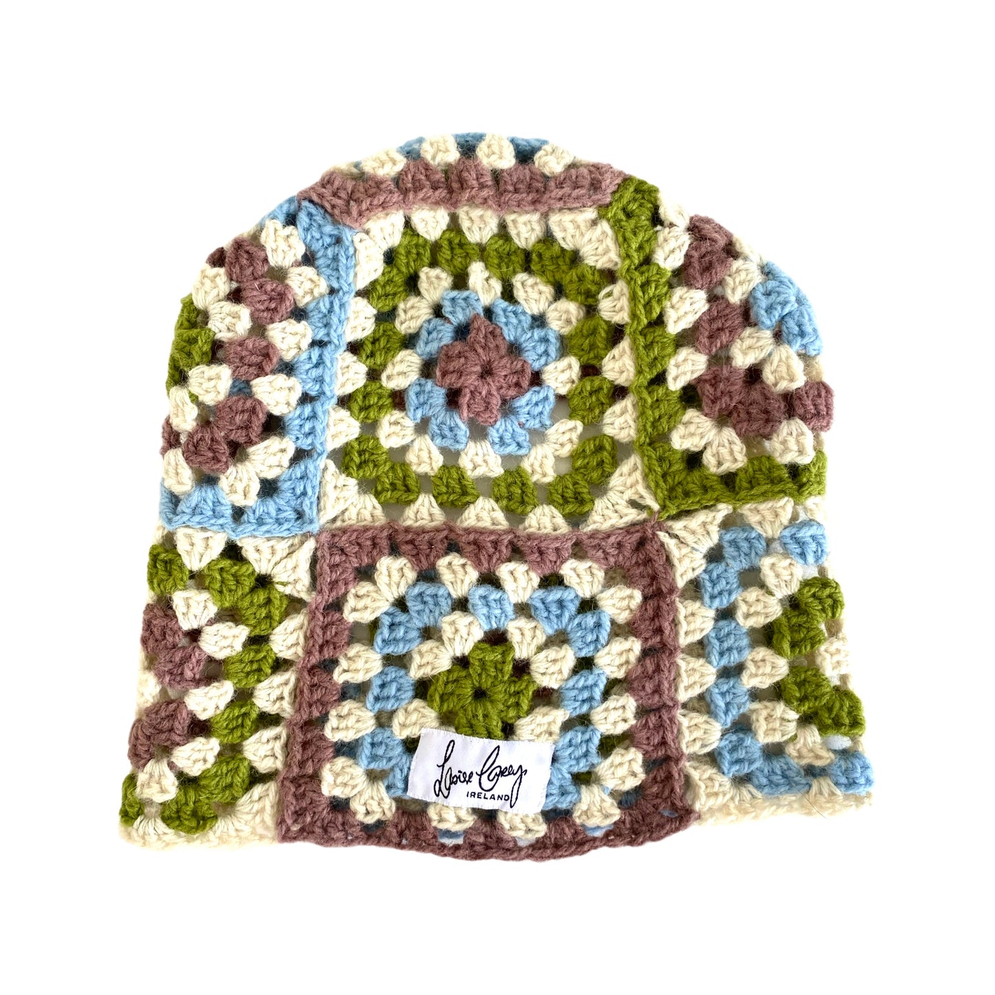 Seona Irish Wool Crochet Ski Hood
