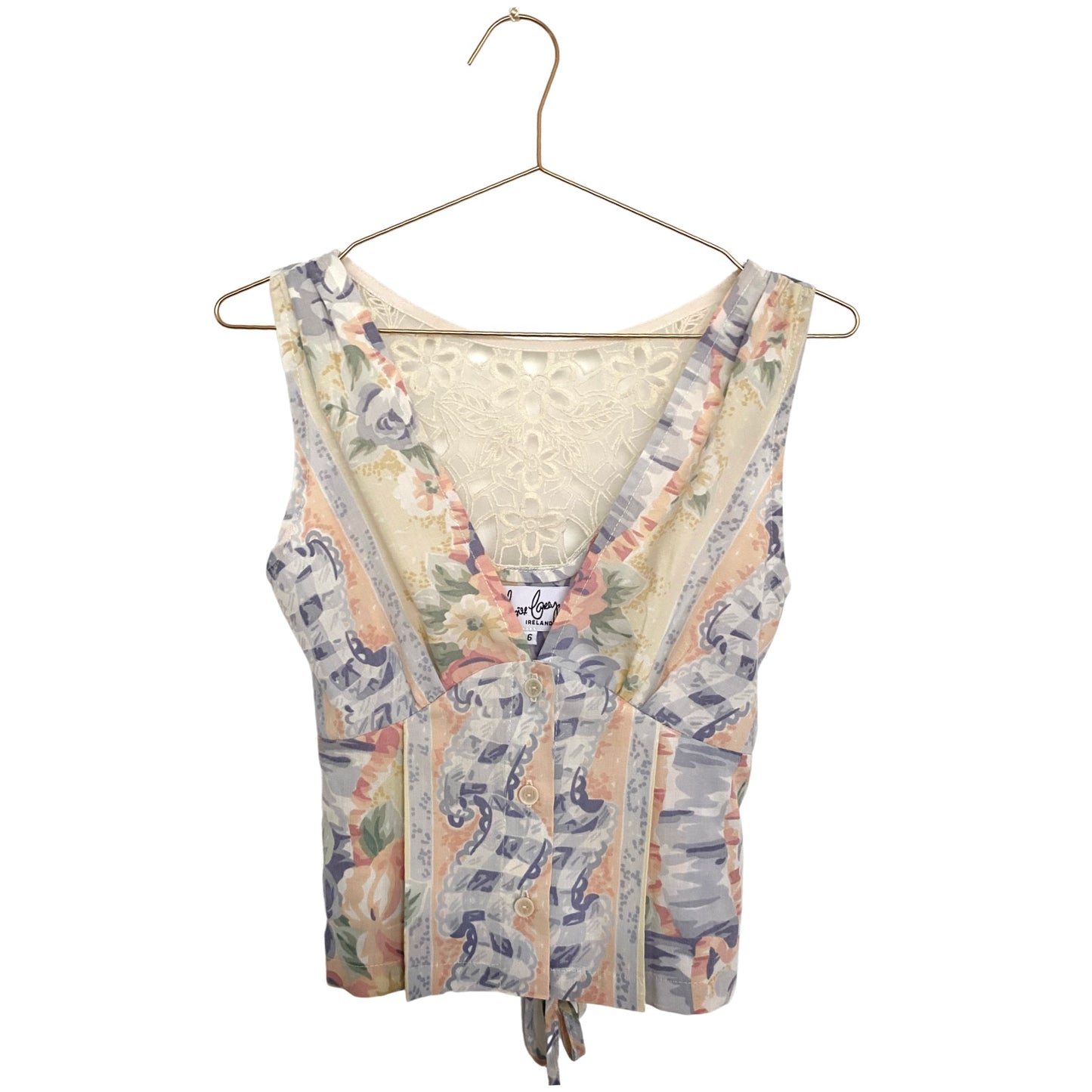 Síomha Top Blue Pastel + Lace UK 6