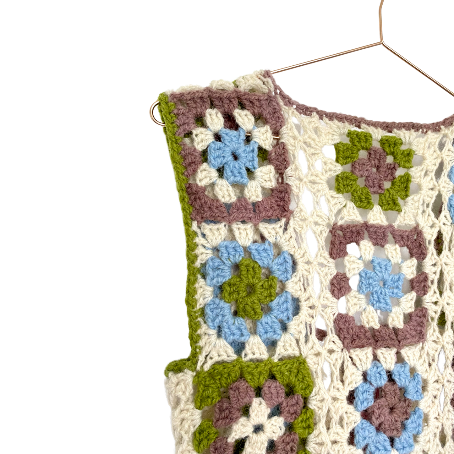Seonaid Irish Wool Crochet Waistcoat S