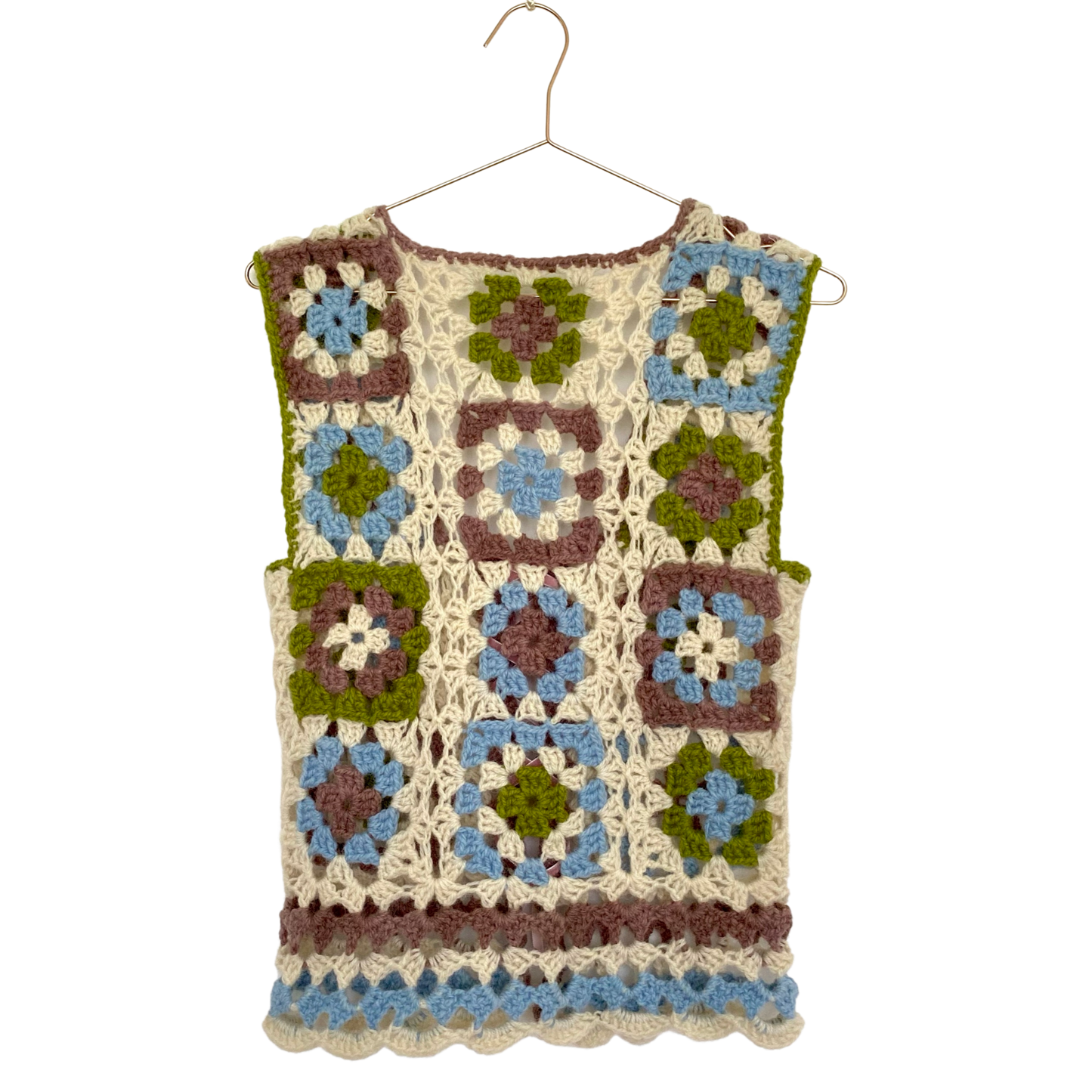 Seonaid Irish Wool Crochet Waistcoat S